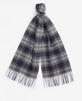 Tartan Lambswool Scarf - Blue Granite