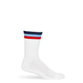 White 3 Stripe Casual Crew Socks