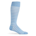 Powder Blue Wide Stripe Dress Socks