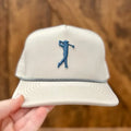 Khaki Embroidered Golf Hat