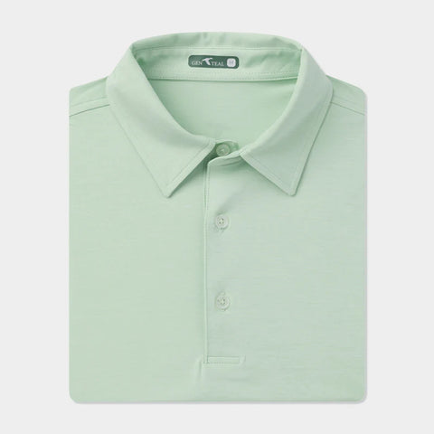 Green Surf Heathered brrr Performance Polo