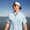 Dusty Blue Performance Fishing Shirt