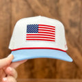 Baby Blue American Flag Hat