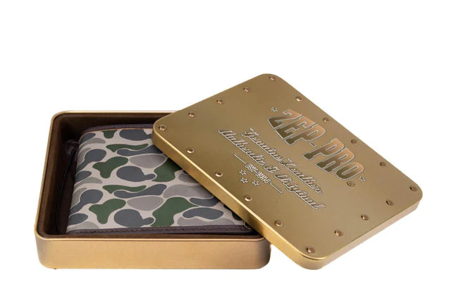 Old School Green Camo Passcase Wallet