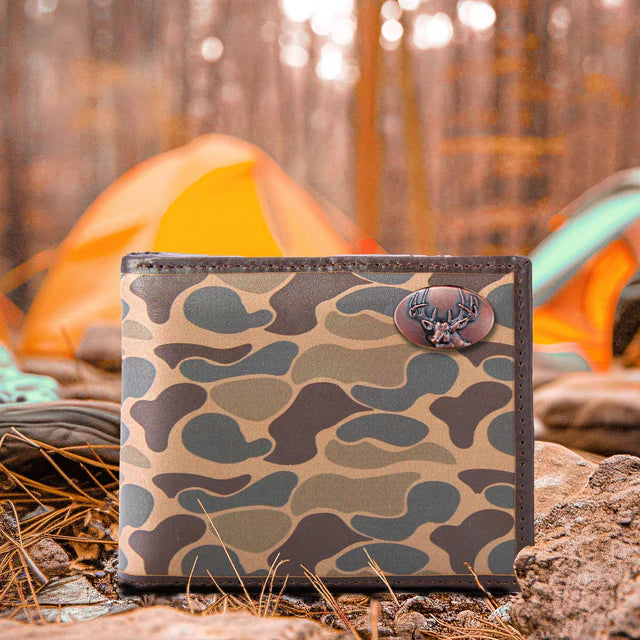 Old School Camo Passcase Wallet