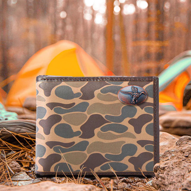 Old School Camo Passcase Wallet