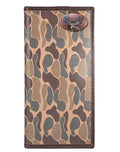 Old School Camo Secretary Wallet - Brown Buck