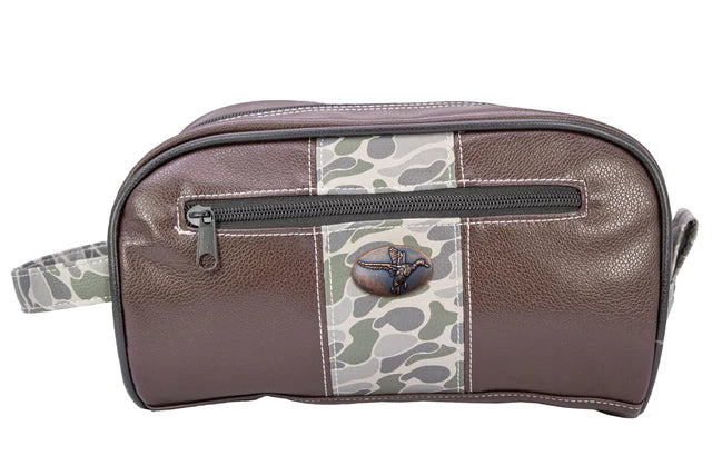 Old School Camo Toiletry Bag - Green