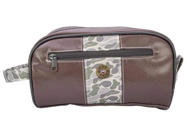 Old School Camo Toiletry Bag - Green