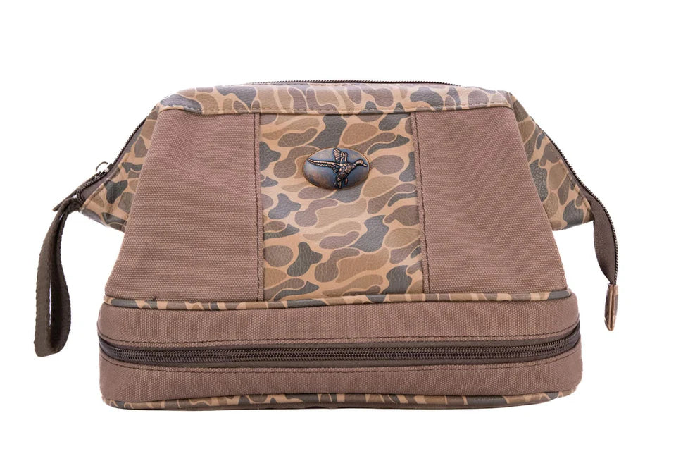 Old School Camo Canvas Toiletry Bag