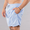 Solid Linen Sky Swim Trunks