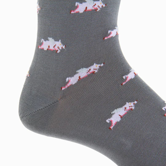 Steel Gray w/ Flying Pigs - Mid Calf