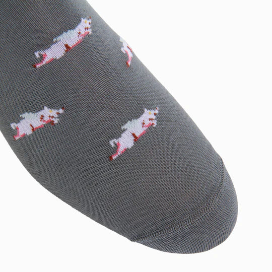 Steel Gray w/ Flying Pigs - Mid Calf