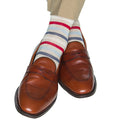 Tan Quad Striped Socks