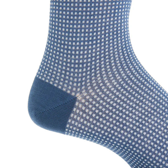 Blue and White Grenadine Socks