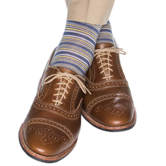 Bay Blue Mini Stripe Socks