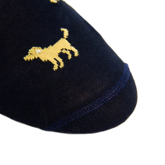 Navy/Yellow Dog Socks